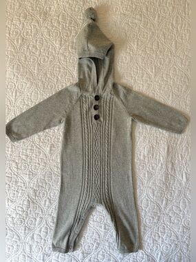 NEW Baby Boy Cat & Jack 6-9M Sweater Knit Long Sleeve Longall One Piece